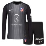 Günstige Fußballtrikots Atlético Madrid Torwart Kinder 2025-26 Schwarze Langarm